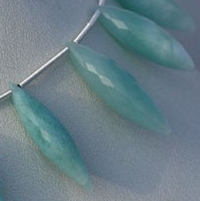 Larimar Gemstone Dew Drops Beads