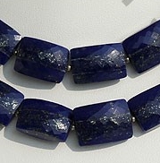 Lapis Gemstone Faceted Rectangles