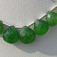 Tsavorite Gemstone Heart Briolette