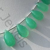 Chrysoprase Flat Pear Briolette