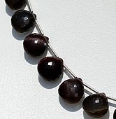 8 inch strand Cats Eye Scapolite Heart Briolette