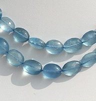 Aquamarine Gemstone Faceted Oval
