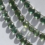 Green Apatite Gemstone Heart Briolette