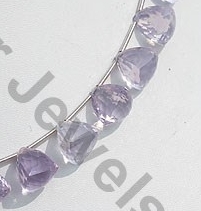 Lavender Quartz Faceted Chestnut