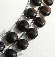 Smoky Quartz Gemstone  Heart Briolette