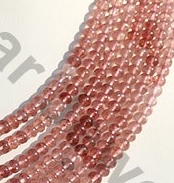 Strawberry Quartz Plain Rondelle