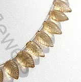 Champagne Citrine Carved Leaf