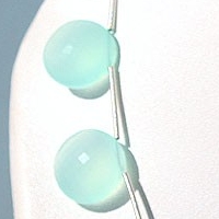 Dyed Blue Chalcedony Coin