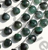 Emerald Gemstone Heart Briolette