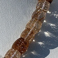 Copper Rutilated Quartz  Faceted Cube