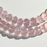 Rose Quartz Gemstone  Faceted Rondelles