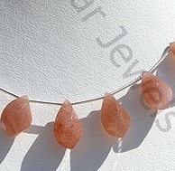 Pink Moonstone Twisted Tear Drops