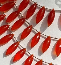 Carnelian Gemstone  Dew Drops