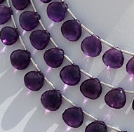 Amethyst Gemstone Heart Briolette