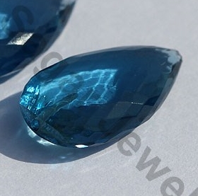 Blue Topaz Half Drilled Gemstones