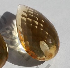 Citrine half Drilled Gemstone