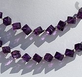 Amethyst Gemstone  Faceted Cube