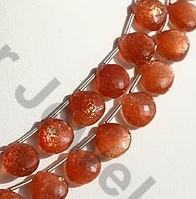Sunstone Heart Briolette