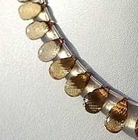 Champagne Citrine  Tear Drops Briolette