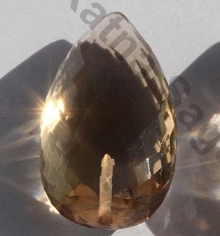 Champagne Citrine Half Drilled Gemstone