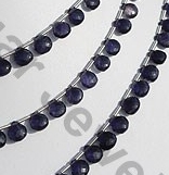 Iolite Gemstone Beads  Heart Briolette