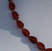 Spessartite Gemstone Twisted Flat Pear