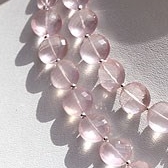 Rose Quartz Faceted Coin