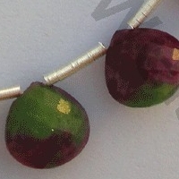 Ruby Zoisite  Heart Briolette
