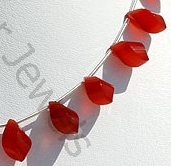 Carnelian Gemstone Twisted Tear Drops