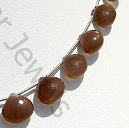 Coffee Moonstone Heart Briolette