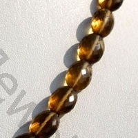 Cognac Quartz  Oval Faceted