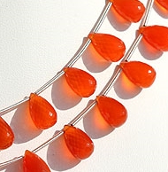 Carnelian Gemstone Tear Drops Briolette