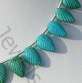 Sleeping Beauty Turquoise Carved leaf