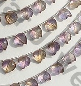 Ametrine Gemstone Chubby Heart 