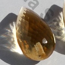 Citrine half Drilled Gemstone