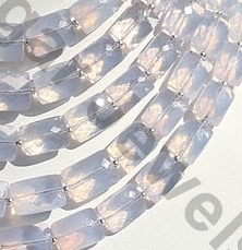 Lavender Quartz Faceted Rectangle