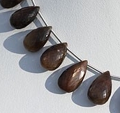 Golden Sapphire Flat Pear Briolette
