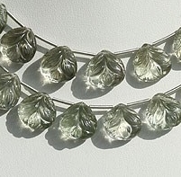 Green Amethyst Carved heart