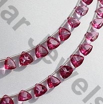 aaa Pink Topaz Gemstone  Trilliant