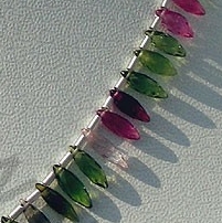 Tourmaline Gemstone Beads  Dew Drops