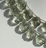Green Amethyst Carved heart