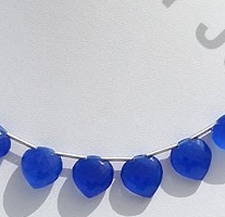 Navy Blue Chalcedony Betel Briolette