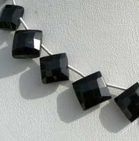 Black Spinel  Puffed Diamond Cut