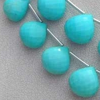 Sleeping Beauty Turquoise Heart Briolette