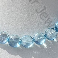 Blue Topaz Gemstone Coin