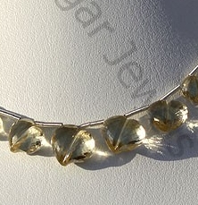 Scapolite Gemstone Faceted Chubby Heart