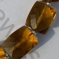 Cognac Quartz  Faceted Rectangles