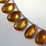 Citrine Flat Pear Briolette