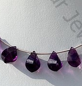 Amethyst Gemstone Twisted Tear Drops