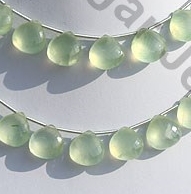 Prehnite Gemstone  Heart Briolette